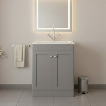 Classique 600mm 2-Door Floor Standing Vanity Unit with Stone Basin