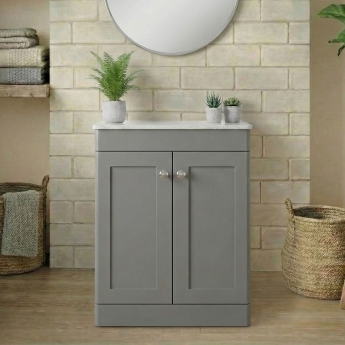 Classique 600mm 2-Door Floor Standing Vanity Unit with Countertop