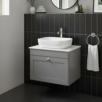 Classique 600mm 1-Drawer Wall Hung Vanity Unit with Countertop