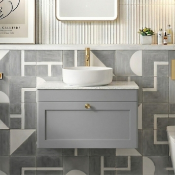 Classique 800mm 1-Drawer Wall Hung Vanity Unit with Countertop