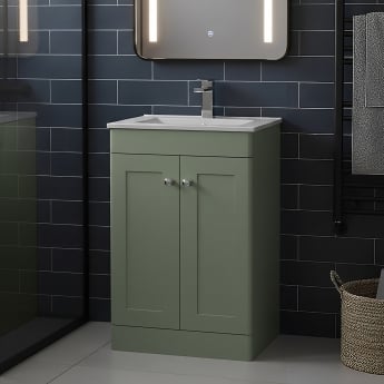 Classique 500mm 2-Door Floor Standing Vanity Unit with Ceramic Basin