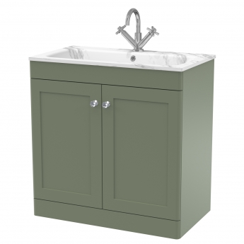 Classique 800mm 2-Door Floor Standing Vanity Unit with Stone Basin
