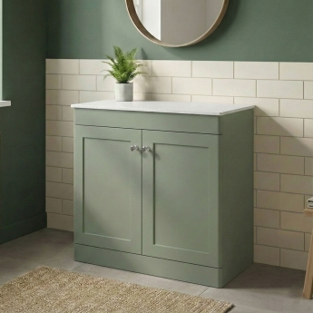 Classique 800mm 2-Door Floor Standing Vanity Unit with Countertop