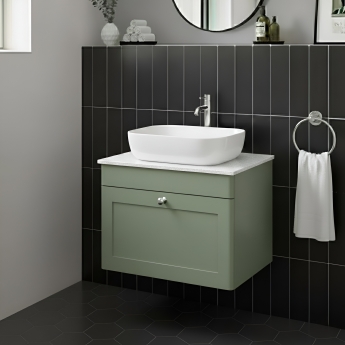 Classique 600mm 1-Drawer Wall Hung Vanity Unit with Countertop