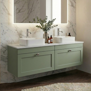 Classique 1200mm 2-Drawer Wall Hung Vanity Unit with Countertop