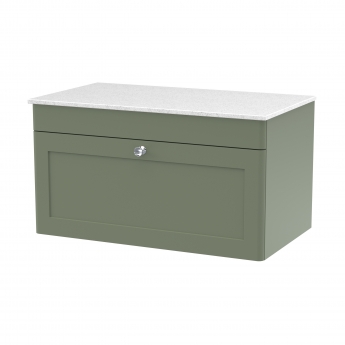 Classique 800mm 1-Drawer Wall Hung Vanity Unit with Countertop