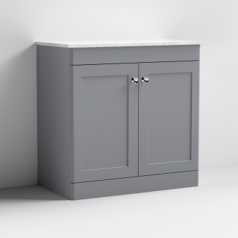 Classique 800mm 2-Door Floor Standing Vanity Unit with Countertop