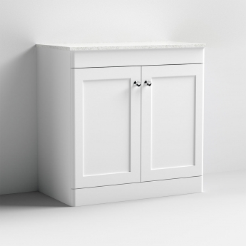 Classique 800mm 2-Door Floor Standing Vanity Unit with Countertop