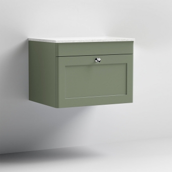 Classique 600mm 1-Drawer Wall Hung Vanity Unit with Countertop