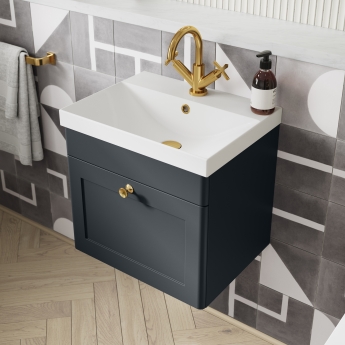 Nuie Classique 500mm 1-Drawer Wall Hung Vanity Unit