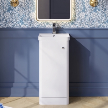 Core 400mm 1-Door Floor Standing Vanity Unit | Product Image
