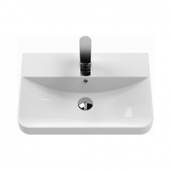 Nuie Core Floor Standing 2-Door Vanity Unit with Thin Edge Basin 500mm Wide - Gloss White