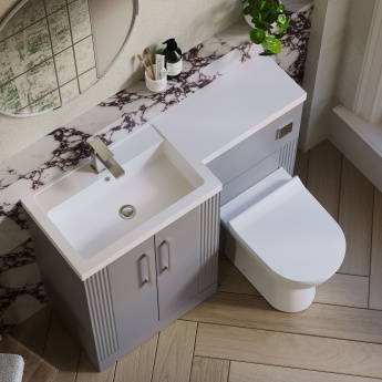 Deco 1100mm Combination Vanity Basin and Toilet Unit | Product Image