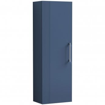 Nuie Deco Wall Hung 1-Door Tall Unit 400mm Wide - Satin Blue