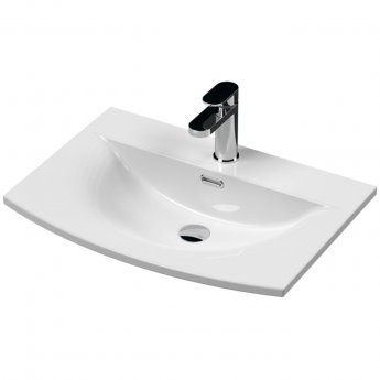 Nuie Arno Wall Hung 2-Drawer Vanity Unit with Basin-4 600mm Wide - Satin Anthracite