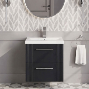 Deco 500mm 2-Drawer Wall Hung Vanity Unit | Product Image