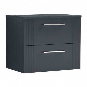 Deco 600mm 2-Drawer Wall Hung Vanity Unit with Countertop