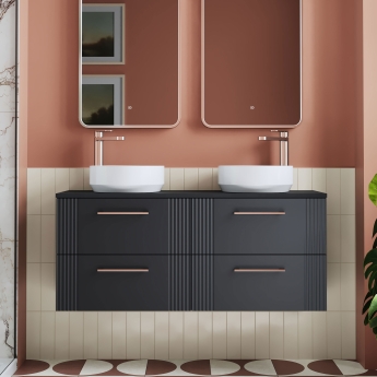 Deco Twin 1200mm 4-Drawer Wall Hung Vanity Unit with Countertop | Product Image