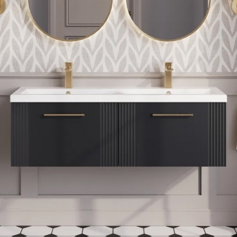Deco Twin 1200mm 2-Drawer Wall Hung Vanity Unit