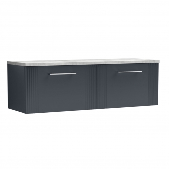 Deco Twin 1200mm 2-Drawer Wall Hung Vanity Unit with Countertop
