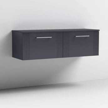 Deco Twin 1200mm 2-Drawer Wall Hung Vanity Unit with Countertop
