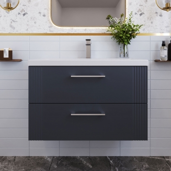 Deco 800mm 2-Drawer Wall Hung Vanity Unit
