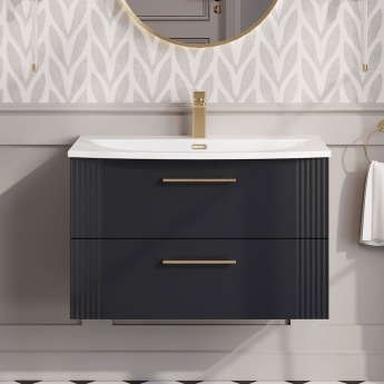 Deco 800mm 2-Drawer Wall Hung Vanity Unit | Product Image
