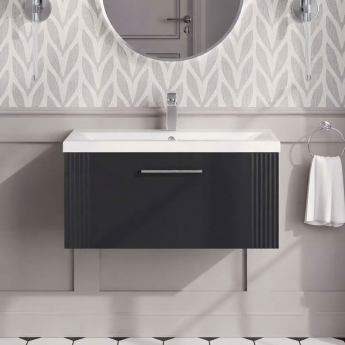 Deco 800mm 1-Drawer Wall Hung Vanity Unit | Product Image