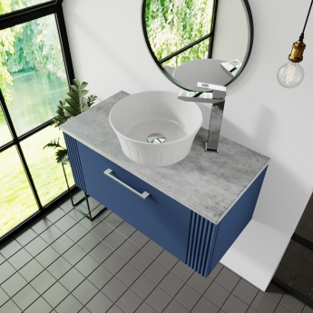 Deco 800mm 1-Drawer Wall Hung Vanity Unit with Countertop