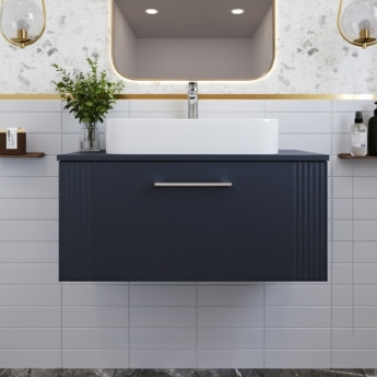 Deco 800mm 1-Drawer Wall Hung Vanity Unit with Countertop