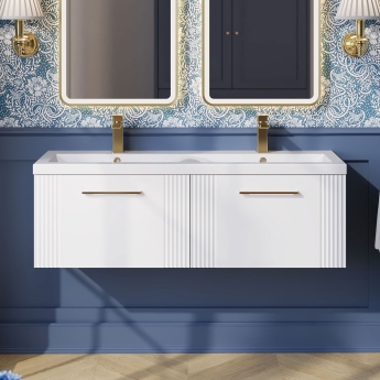 Deco Twin 1200mm 2-Drawer Wall Hung Vanity Unit | Product Image