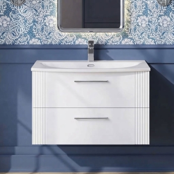 Deco 800mm 2-Drawer Wall Hung Vanity Unit | Product Image