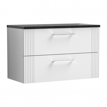 Deco 800mm 2-Drawer Wall Hung Vanity Unit with Countertop