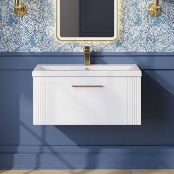 Deco 800mm 1-Drawer Wall Hung Vanity Unit | Product Image