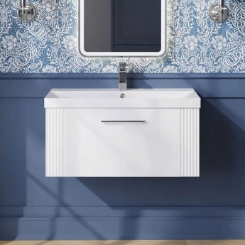 Deco 800mm 1-Drawer Wall Hung Vanity Unit | Product Image