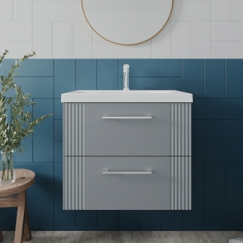 Deco 600mm 2-Drawer Wall Hung Vanity Unit