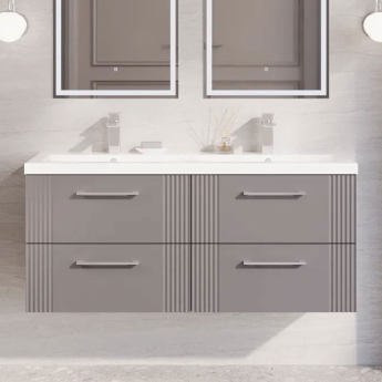 Deco Twin 1200mm 4-Drawer Wall Hung Vanity Unit | Product Image