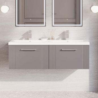 Deco Twin 1200mm 2-Drawer Wall Hung Vanity Unit | Product Image