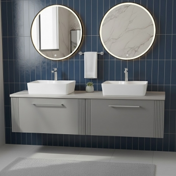 Deco Twin 1200mm 2-Drawer Wall Hung Vanity Unit with Countertop