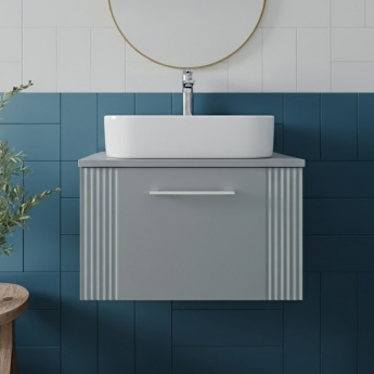 Deco 600mm 1-Drawer Wall Hung Vanity Unit with Countertop