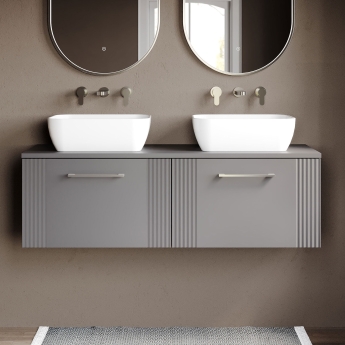 Deco Twin 1200mm 2-Drawer Wall Hung Vanity Unit with Countertop | Product Image