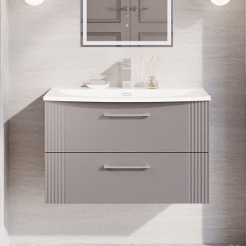Deco 800mm 2-Drawer Wall Hung Vanity Unit | Product Image
