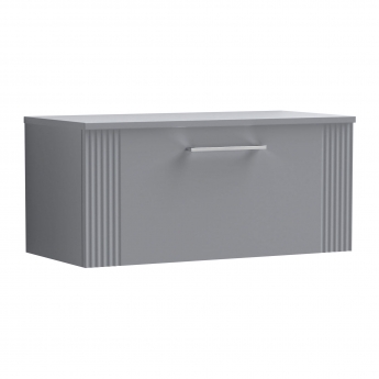 Deco 800mm 1-Drawer Wall Hung Vanity Unit with Countertop