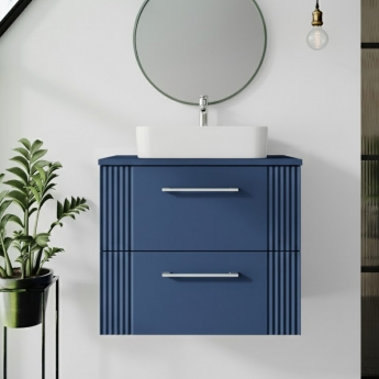 Deco 600mm 2-Drawer Wall Hung Vanity Unit with Countertop
