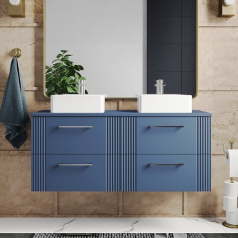 Deco Twin 1200mm 4-Drawer Wall Hung Vanity Unit with Countertop
