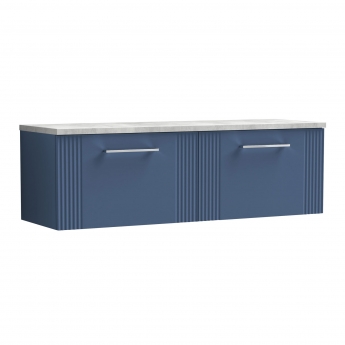 Deco Twin 1200mm 2-Drawer Wall Hung Vanity Unit with Countertop