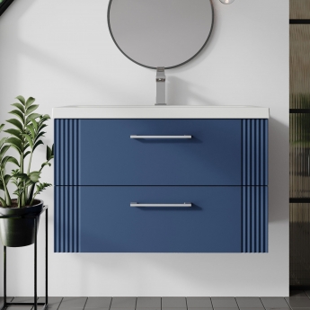 Deco 800mm 2-Drawer Wall Hung Vanity Unit