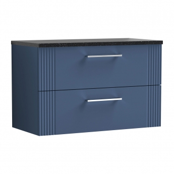 Deco 800mm 2-Drawer Wall Hung Vanity Unit with Countertop