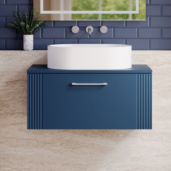 Deco 800mm 1-Drawer Wall Hung Vanity Unit with Countertop | Product Image