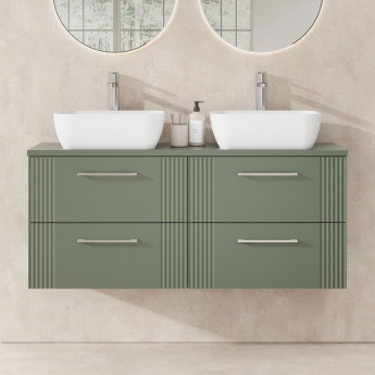 Deco Twin 1200mm 4-Drawer Wall Hung Vanity Unit with Countertop | Product Image